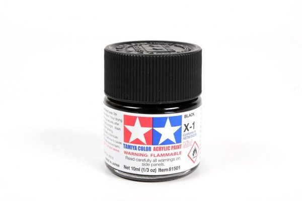 Tamiya 81501 Acrylic Mini X-1 Black 10ml