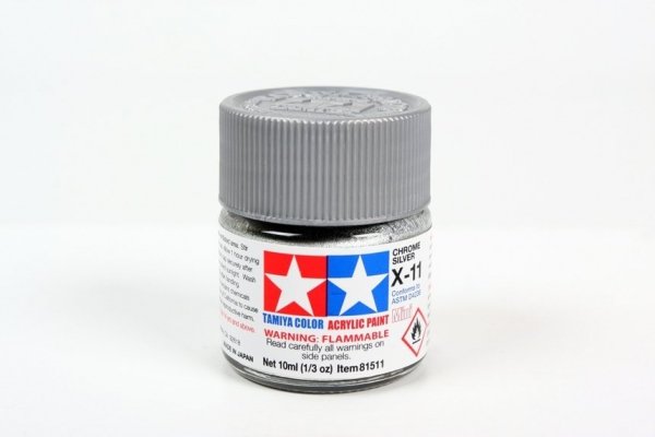 Tamiya 81511 Acrylic Mini X-11 Chrome Silver 10ml