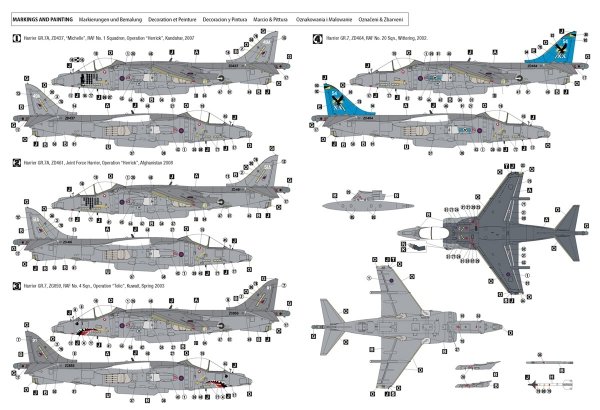 Hobby 2000 48043 Harrier GR.7 1/48 (Hasegawa + Cartograf)