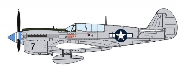 Hasegawa 07516 P-40N Warhawk 'Natural Metal Aces' 1/48