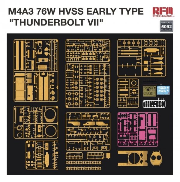 RFM-5092 1/35 M4A3 HVSS Early Type &quot;Thunderbolt VII&quot;