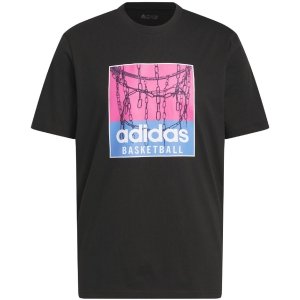 Koszulka męska adidas Chain Net Basketball Graphic Tee czarna IC1862 rozmiar:L