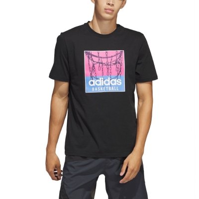 Koszulka męska adidas Chain Net Basketball Graphic Tee czarna IC1862 rozmiar:M