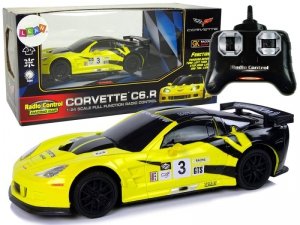 Auto Sportowe R/C 1:24 Corvette Żółte C6.R  2.4 G Światła
