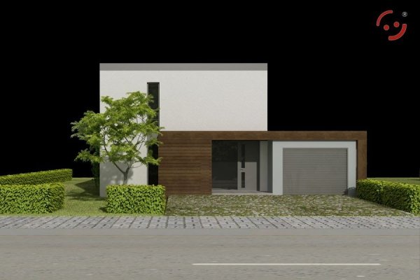 Projekt domu nowoczesnego MN4820G pow. 98,05+23,50 m2