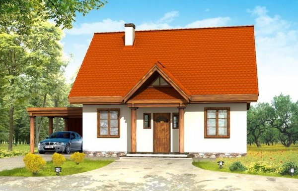 Projekt domu Bajkowy pow.netto 104,05 m2