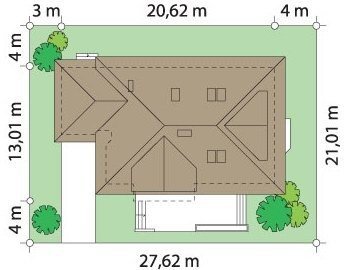 Projekt domu Familijny pow.netto 218,49 m2
