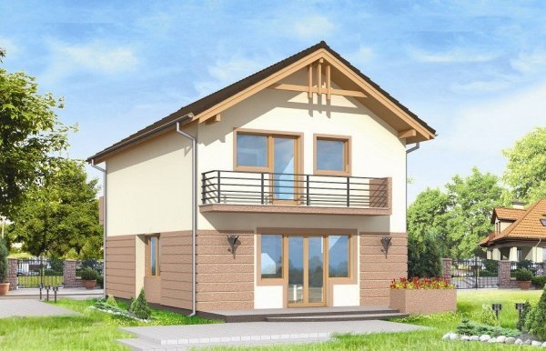Projekt domu Dom z piętrem pow.netto 125,79 m2