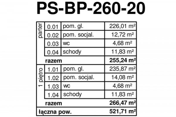 Projekt biurowca PS-PB-260-20