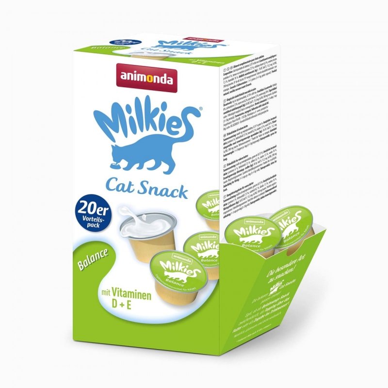 Animonda Milkies Balance 20x15g Mleko z Witaminami D + E przysmak dla Kota