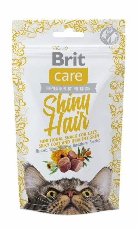 Brit Care Cat Snack Shiny Hair 50g przysmak dla Kota na piękną sierść i zdrową skórę