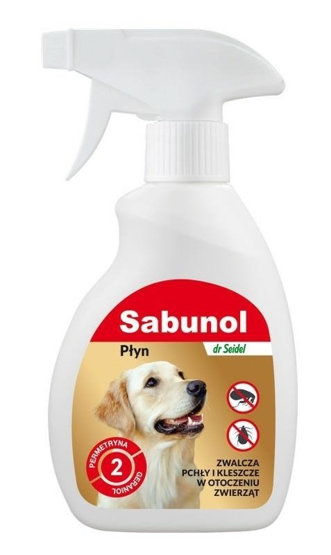 Sabunol płyn do zwalczania kleszczy i pcheł w otoczeniu psa 250ml