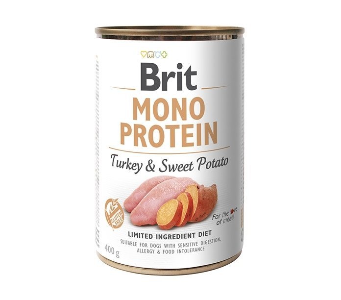 Brit MonoProtein Turkey &amp; Potato 400g puszka Indyk z Ziemniakami Mokra karma dla psów