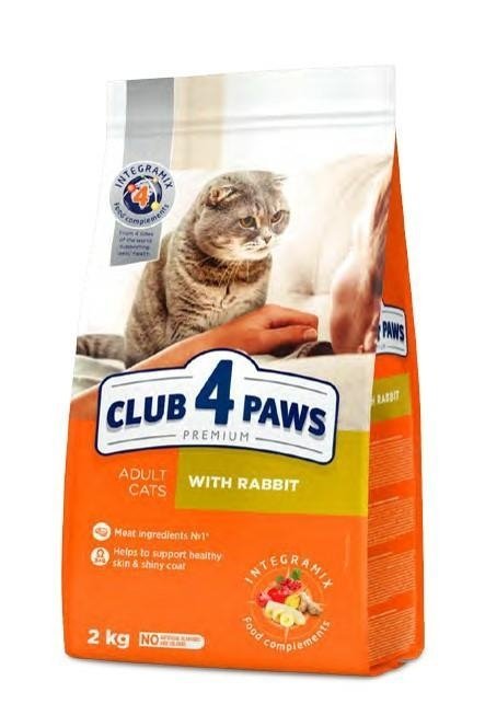 Club4Paws Królik 2kg sucha karma dla kota
