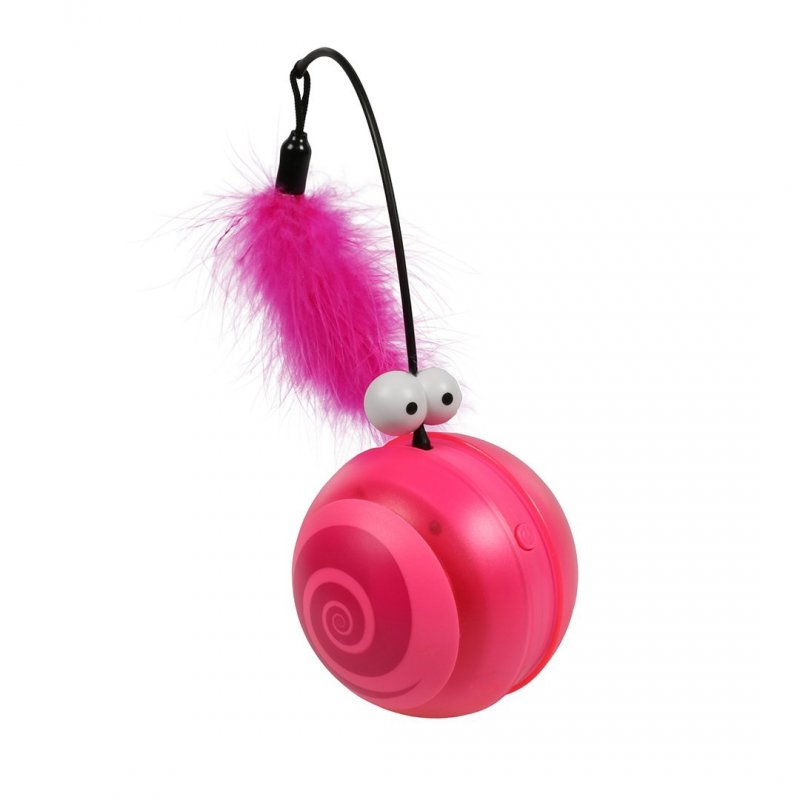 Coockoo Flip Różowa samobieżna piłka interaktywna zabawka dla kota 12,2x12,2x13,1cm
