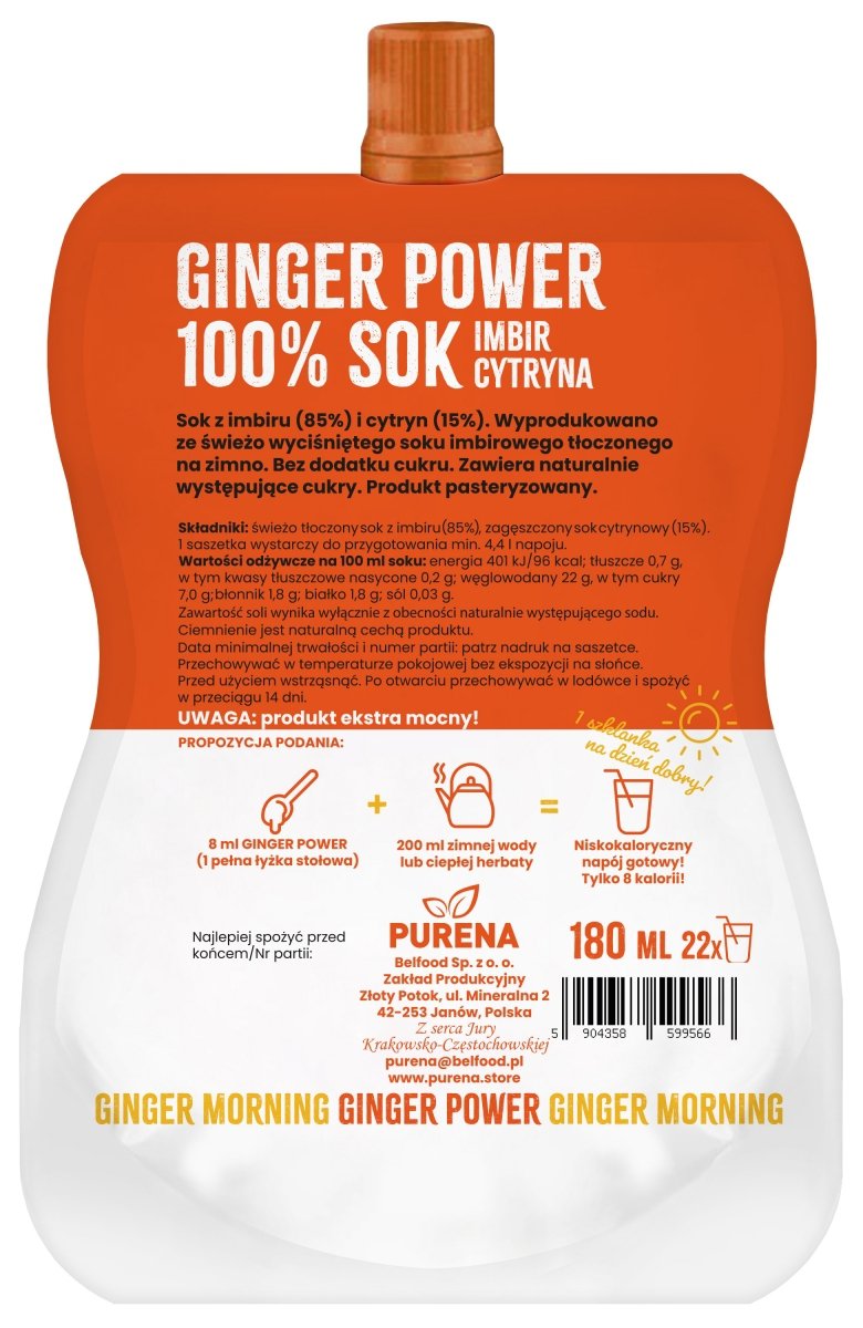 sok z imbiru i cytryn GINGER POWER 180ml