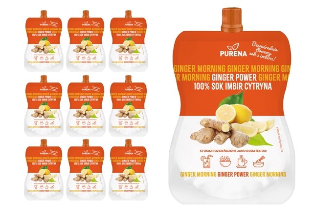 Sok z imbiru i cytryn GINGER POWER 180ml x 10sztuk