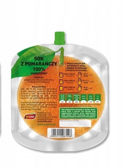 Orange juice 100% concentrate 600g for 3l
