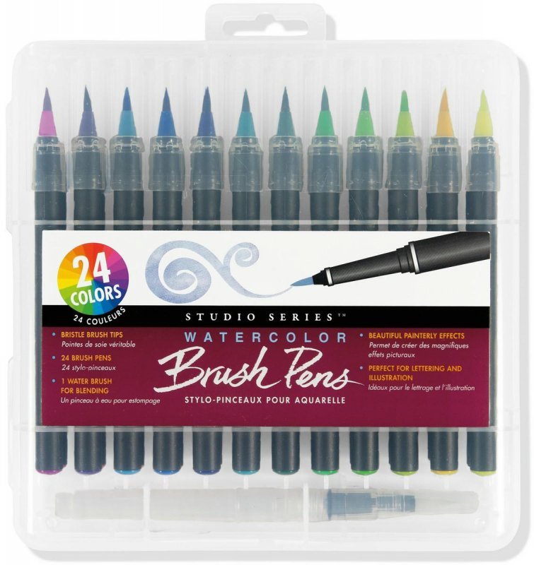 Pisaki pędzelkowych Brush Pen Peter Pauper Press 24 kolory