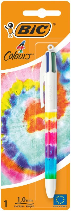 Długopis BIC 4 Colours Message Tie Dye DAST blister 1szt