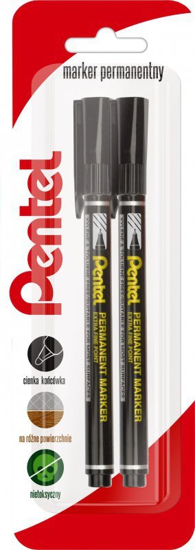Ekonomiczny marker/foliopis z cienką końcówką NF450, czarny x 2 blister