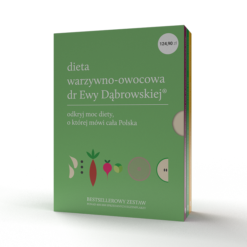 Pakiet Dieta warzywno-owocowa dr Ewy Dąbrowskiej / Dieta warzywno-owocowa dr Ewy Dąbrowskiej. Przepisy / Dieta warzywno-owocowa dr Ewy Dąbrowskiej. I co dalej / Dieta warzywno-owocowa dr Ewy Dąbrowskiej. Przepisy na wychodzenie