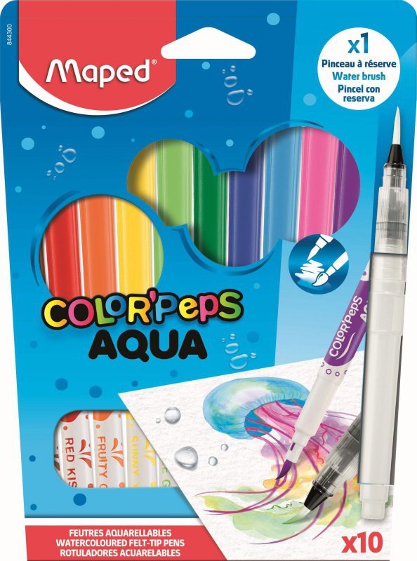Flamastry Colorpeps Aqua 10 kolorów