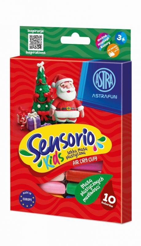 Masa plastyczna Astrafun Sensorio Kids 10 kolorów 1szt.mix