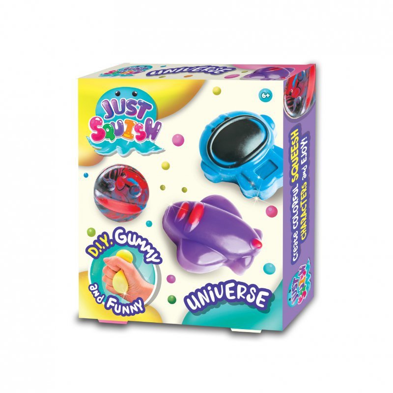 Zestaw kreatywny Strigo Just Squish stwórz swoje żelowe figurki Kosmos