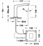 Tres Zestaw baterii elektronicznej 1-drożnej umywalkowej 39210397