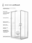 Besco Modern Chrom kabina półokrągła 90 szkło mrożone MP90165M