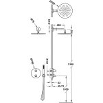 Tres THERM-BOX Zestaw baterii termostatycznej podtynkowej 2-drożnej Therm-box prysznicowej 28125004