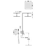 Tres Project-Tres Zestaw natryskowy z baterią podtynkową Rapid-Box stal 21128003AC