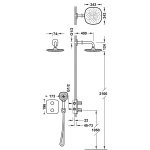Tres THERM-BOX ZESTAW BATERII TERMOSTATYCZNEJ PODTYNKOWEJ 2-DROŻNEJ THERM-BOX PRYSZNICOWEJ-21725004