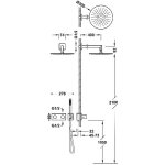 Tres B-SYSTEM Zestaw baterii termostatycznej podtynkowej 2-drożnej B-system prysznicowej-30735204