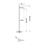 Tres STUDY Bateria jednouchwytowa umywalkowa z przyłączem w podłodze-26285306AC