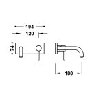 Tres STUDY ELEMENT NAŚCIENNY DO PODTYNKOWEGO KORPUSU BATERII UMYWALKOWEJ 26230031NM