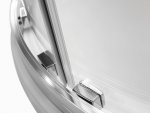 Besco Modern Chrom kabina półokrągła 80 szkło mrożone MP80165M