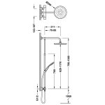 Tres BASE PLUS ZESTAW BATERII TERMOSTATYCZNEJ NAŚCIENNEJ 2-DROŻNEJ PRYSZNICOWEJ-21639302NM