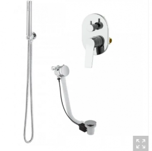 Demm Shine zestaw wannowy podtynkowy przelew 55 cm chrom 72PRZ55