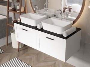 Besco Dexa szafka biała uchwyt złoty 60 SUD654BZ