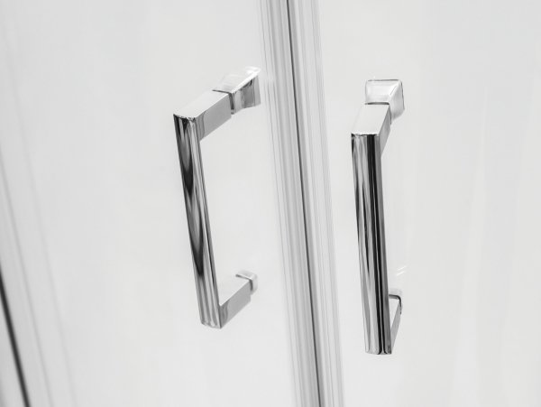 Besco Modern Chrom kabina półokrągła 90 szkło mrożone MP90165M