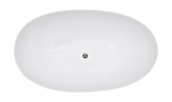 Besco Siya B&amp;W wanna wolnostojąca czarno/biała 172 + klik-klak gun metal czyszczony od góry WMD172SWGR