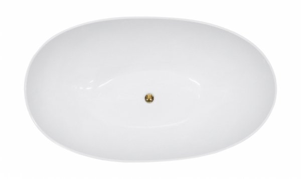 Besco Siya Matt wanna wolnostojąca biały mat 160 + klik-klak gun metal czyszczony od góry WMMB160SGR