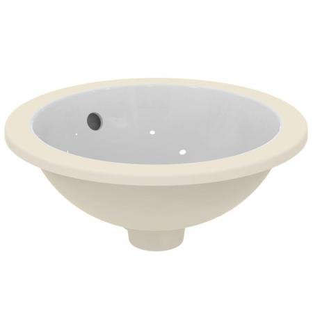 Ideal Standard Connect Umywalka podblatowa 38x38 cm z bez otworu na baterię, z przelewem, z powłoką Ideal Plus, biała E5052MA