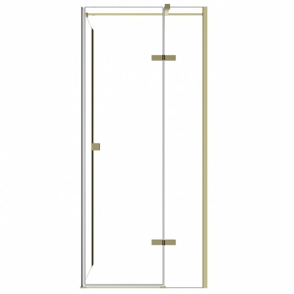 Besco Pixa Gold kabina 90x90cm Lewa profil złoty PKL90195G