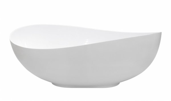Besco Siya Matt wanna wolnostojąca biały mat 172 + klik-klak chrom WMMB172S