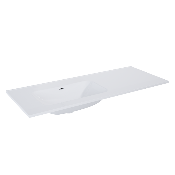 Elita UMYWALKA SKAPPA 120 BEZ OTWORU LEWA (80+40), CERAMICZNA WHITE 146038/RE041201168060