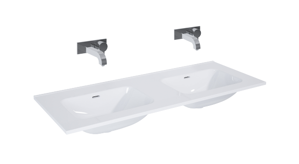 Elita UMYWALKA SKAPPA 120 DUO BEZ OTWORU CERAMICZNA WHITE 146034/RE041200068060