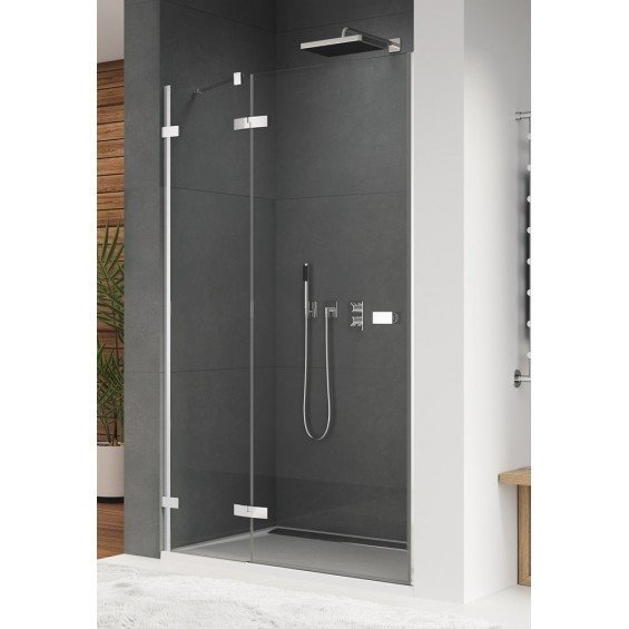 SanSwiss drzwi jednoczęściowe ze ścianką stałą w linii prawa 80cm ES13D0805007
